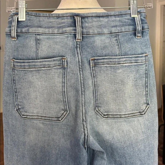 Bayeas High Waist Light Wash Wide Leg Jeans - Picture 5 of 7